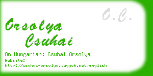 orsolya csuhai business card